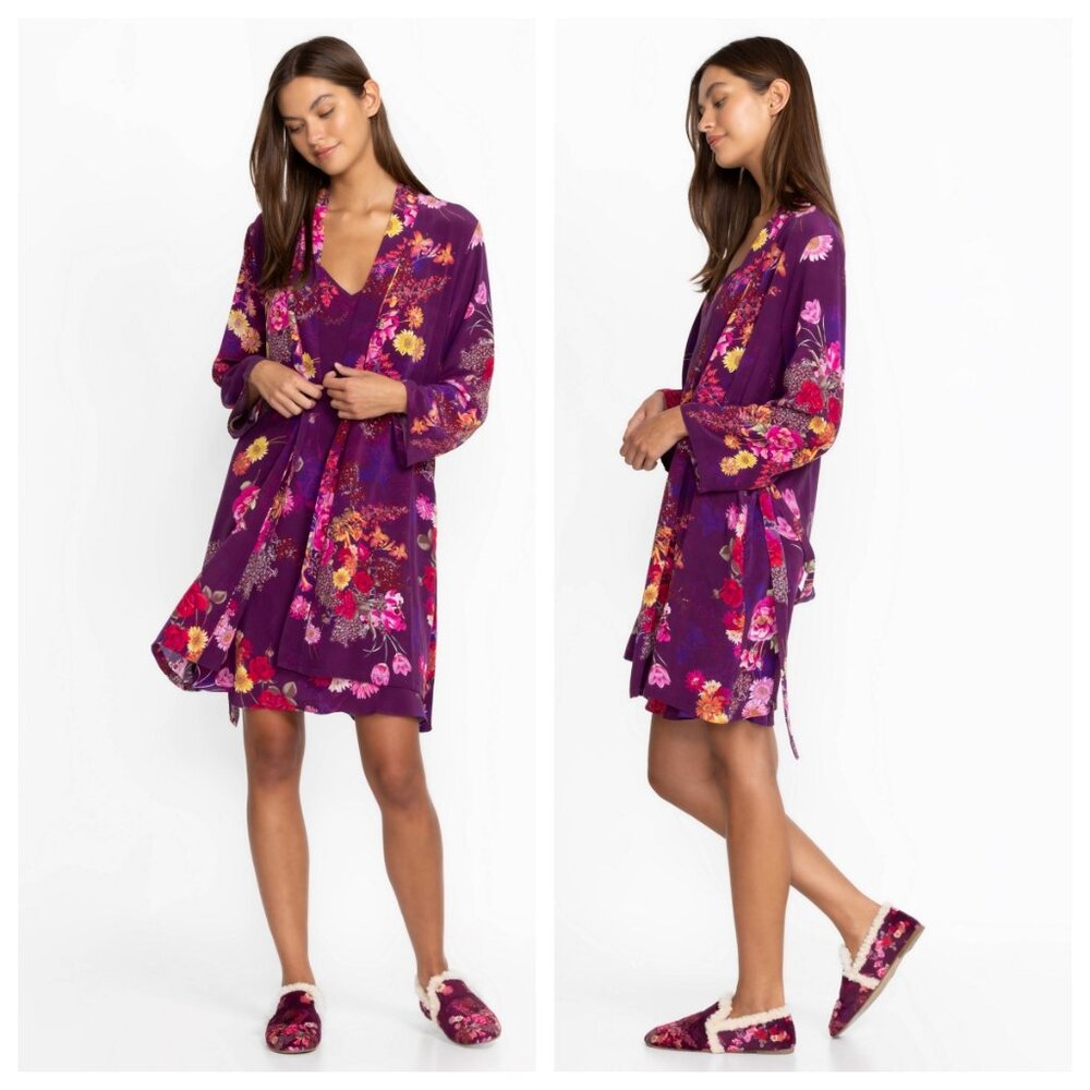 Johnny Was Evelyn Robe Silk Floral